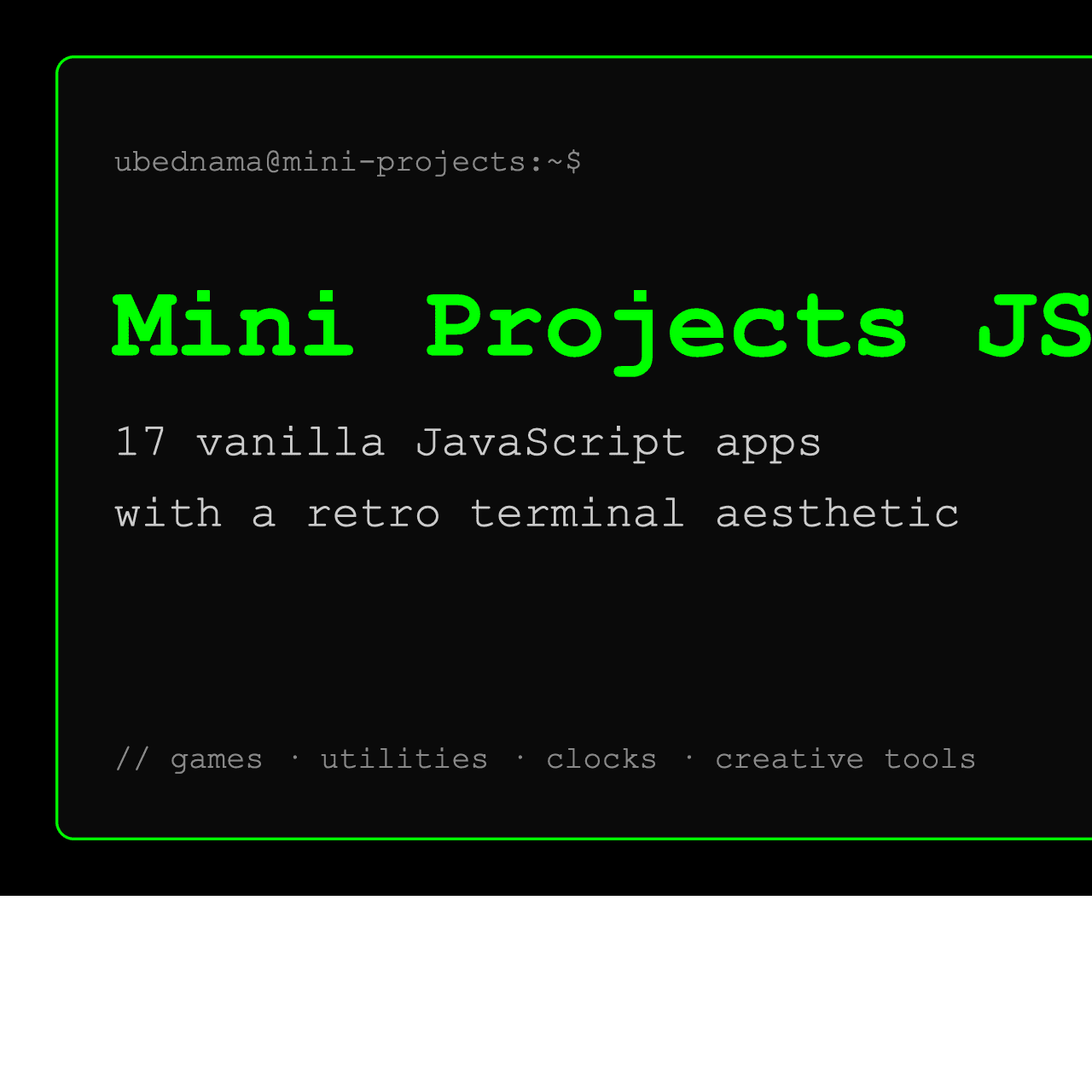 Mini Projects JS